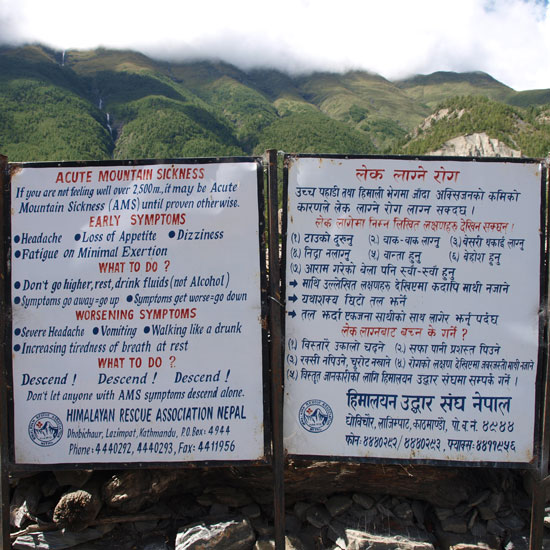 Montaña: Atención al mal de altura