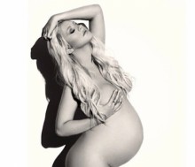 Christina Aguilera embarazada, agosto 2014 