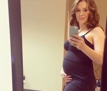 Alyssa Milano embarazada, abril 2014