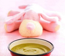 Puré de lechuga y merluza