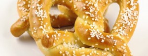 Pretzels y cruasanes salados