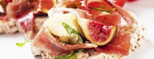 Tosta de higos y jamón