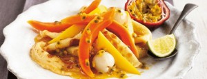 Creps con frutos asiáticos