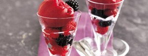 Sorbete de frutos rojos
