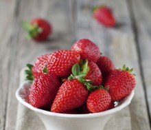 Fresas y glóbulos rojos 